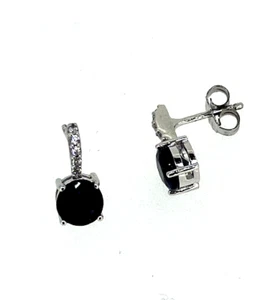Sapphire Zircon 925 Sterling Silver Stud Earrings RRP£49 (s5070bscz) Boxed - Picture 1 of 4