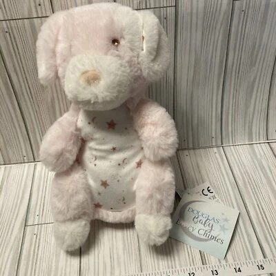 Douglas Bebé Peluche Perro Sonajero Rosa Cachorro Carillón Estrellas Lovey Suave Foto 1 de 4