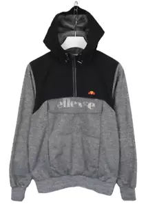 Ellesse Capuche Homme M 1/4 Fermeture Éclair Mélange à Capuche Cordons Logo - Imagen 1 de 8
