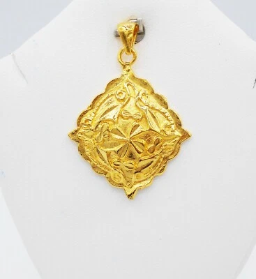 Подвеска 22K 23K 24K тайский бат желтое золото покрытием ювелирных изделий для женщин из Таиланда - Изображение 1 из 3