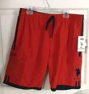 US Polo Assn Mens 2XL Red Swim Trunks - Picture 1 of 7