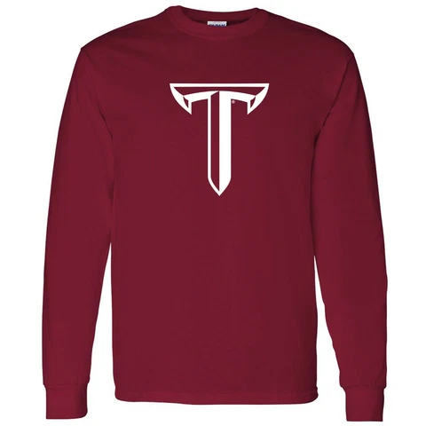 Troy Trojans Primary Logo Long Sleeve T-Shirt - Cardinal Cover