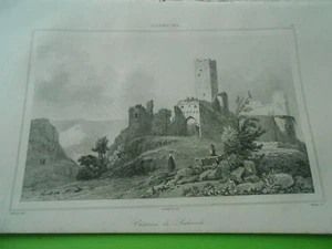 Gravure 1838 - Allemagne Germany Chateau de Labneck - Picture 1 of 1