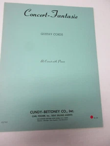 Corneta plana y partitura de piano Gustav Cords concierto fantasía B Cundy-Bettoney - Imagen 1 de 4