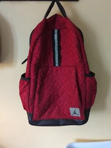 AIR JORDAN AJ 7 BACKPACK BOOKBAG REFLECTIVE QUILTED  BLACK & GYM RED  - Picture 1 of 11