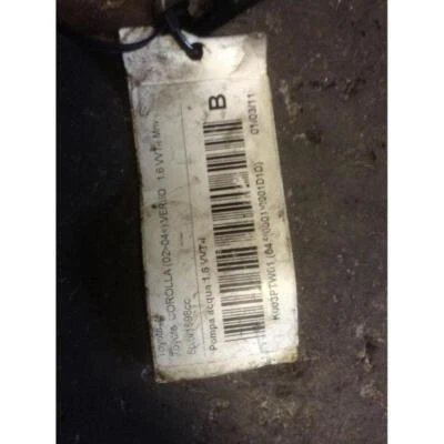 WATER PUMP FOR TOYOTA COROLLA (02-04) VERSO 1.6 VVT-I MNV 5P/B/1598CC. 2002 Foto 1 de 4