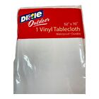 Vintage Picnic Table Dixie Outdoor Vinyl White Tablecloth 52” X 70” Oblong Party