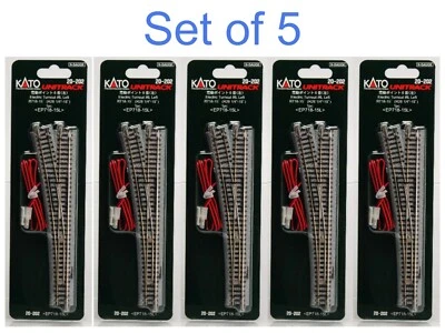 KATO 20-202 N Scale Unitrack Electric Turnout No.6 Set of 5 Left Hand NEW - Image 1 of 4