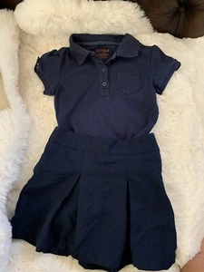 Toddler Girls’ School Uniform Skort Sz 4 And Shirt Sz 4/5 - Picture 1 of 8