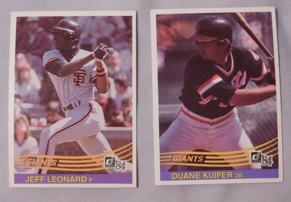 1984 Donruss San Francisco Giants Baseball Card Pick one - Image 1 of 1