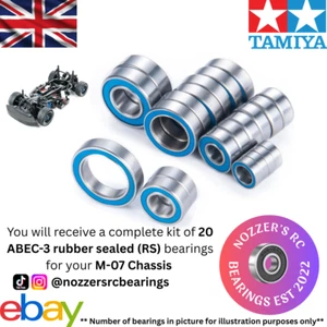 Tamiya M-07 Concept Chassis Complete 20 RS Bearing ABEC-3 Kit UK Supplier - Picture 1 of 10