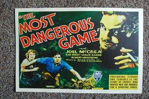The Most Dangerous Game Lobby Card Movie Poster Fay Wray 