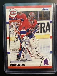 1990-91 SCORE # 10 PATRICK ROY, MONTREAL CANADIENS !! N77 - Picture 1 of 2