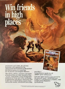 Anuncio impreso promocional vintage - Mazmorras y dragones originales - Obra de arte de pared de revista DND - Imagen 1 de 3