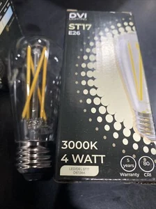 LED Bulb, 2 Pack ST17 E26 Base 4 Watt DVI 3000k- - w1 - Picture 1 of 3