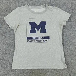 Michigan Wolverines Shirt Damen Small grau Dri-Fit NCAA University Kurzarm - Bild 1 von 14