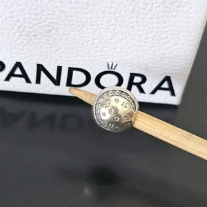 Pandora Twinkling Night Moon and Stars CZ Silver Clip Charm 791386 Free Post - Picture 1 of 16
