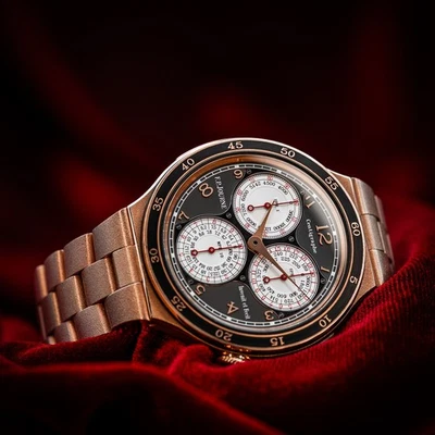 F.P Journe Centigraphe LineSport CT2 RG BR mostrador cinza ouro rosa 44mm conjunto completo - Imagem 1 de 4