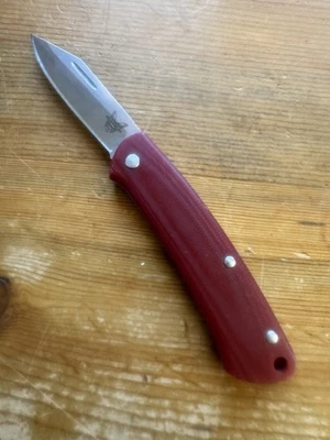 Benchmade Blue Class Proper 318-1 Knife Red NON Locking- Heavily Sharpened - Image 1 of 4