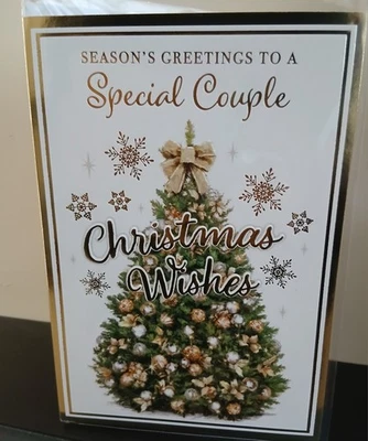 POPPYHILL SPECIAL COUPLE CHRISTMAS GREETING CARD TRADITIONAL XMAS TREE FREE P&P