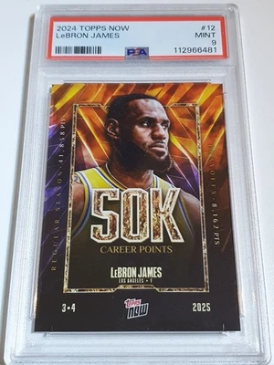 2024 Topps Now Lebron James #12 50K Career Points - PSA 9 (Low POP) - Image 1 of 2