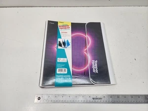 NWT Trapper Keeper 3-Ring Pocket Binder Neon Heart with two folders - Picture 1 of 7