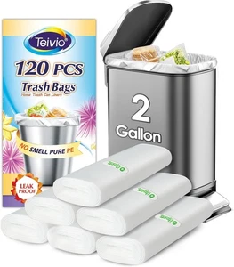 2 Gallonen 120 Stück starke Müllsäcke Müllsäcke, Badezimmer Mülleimer USA * - Bild 1 von 7