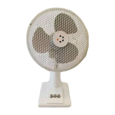 Portable 9 inch Oscillating Desk Fan with 2 Speed Control - White - Image 1 of 4