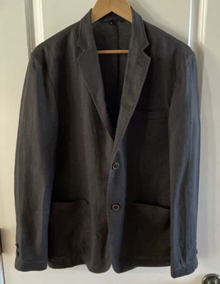 Blazer MUJI 100% Lino Negro Hombre Pequeño - Excelente Estado Foto 1 de 4