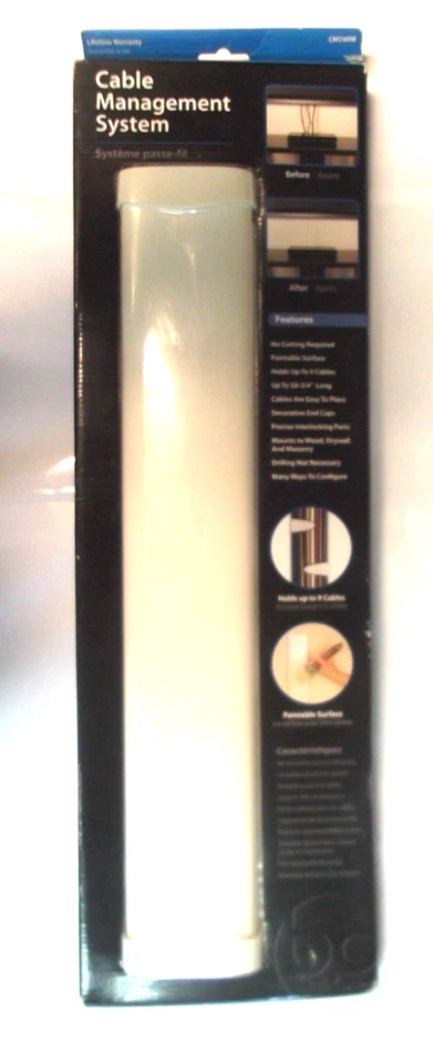 Bell'O TV Cable Concealer Trunking Wire Cord Management Hiding Wall Mount System - Изображение 1 из 4