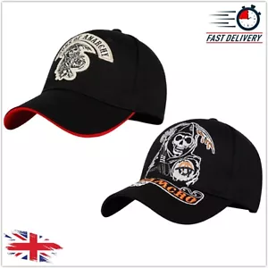 Cappello Sons Of Anarchy Baseball Serie TV Ricamo Snapback Berretto Moto Teschio - Foto 1 di 10