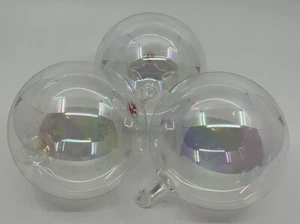 Mundgeblasen irisierendes Glas Weihnachtsschmuck 3er Set Made in Italy - Bild 1 von 16