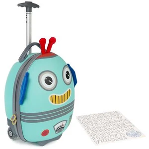 Kids Luggage Wheeled Suitcase Carry-On 17 Litre Holiday Robot boppi - Picture 1 of 12