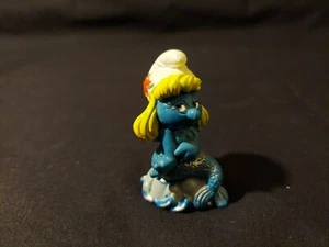 Smurfs 20142 Mermaid Smurfette Smurf Rare Vintage Figure PVC Toy 80s Figurine HK - Picture 1 of 7