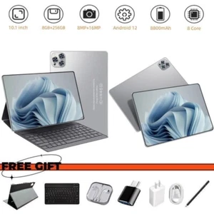 Tablet PC 8GB RAM+256GB ROM 10.1 inch,Android 12 Dual SIM 8800mAh Deca-core - Picture 1 of 33