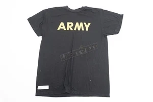 Issue APFU Army Physical Fitness PT Short Sleeve T-Shirt LARGE (L) Black - Bild 1 von 4