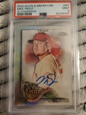 2022 Topps Allen & Ginter Chrome Mike Trout Refractor Auto Pop 1!