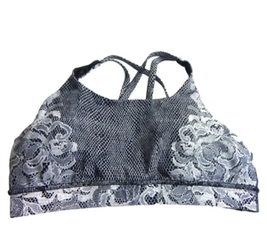 Lululemon Damen 8 Sport BH Energy Cross Back Nulux Florence Spitzen Print - Bild 1 von 4