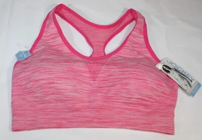 NOVO JOCKEY esportivo sem costura RACERBACK crop top ajuste moderno ROSA 2135 MÉDIO - Imagem 1 de 4