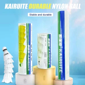 3/6/12 Packs Of Nylon Badminton Ball Durable Yellow And White Badminton Middle - Picture 1 of 18