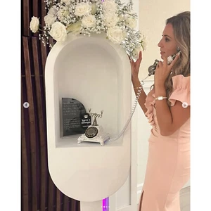 Classic PVC Phone Booth Case Stand Ideal for Event Decor, Parties, and Weddings - Picture 1 of 7