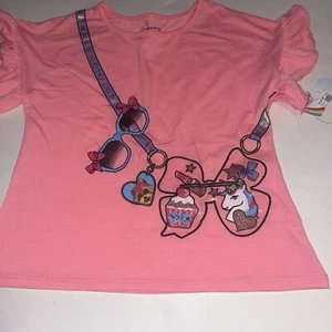 Nickelodeon JoJo Siwa Sequin Sleeve Graphic T-Shirt Girl's Size M (7/8) - Picture 1 of 5