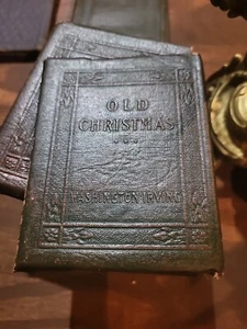 OLD CHRISTMAS WASHINGTON IRVING Little Leather Library 1900s  - Picture 1 of 18