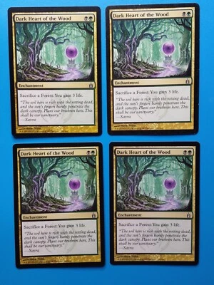 MTG 4x Dark Heart of the Wood x4 LP Ravnica City of Guilds Magic Playset - Image 1 of 2