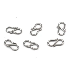 50pcs Stainless Steel S Shape Hook 6*12mm Necklace Bracelet Connectors - Picture 1 of 3