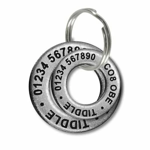 Personalised Pet Disc Cat Dog Quality Tag Free Engraved Ring Tags 30mm 37mm - Picture 1 of 1