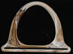 Marbled Plastic Purse Handles Golden Brown & White 13" X 9 1 /2" - Picture 1 of 1