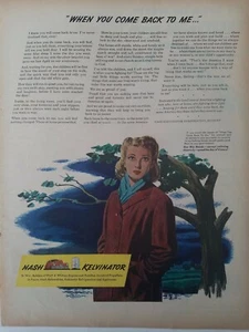 1943 World War II military Nash Kelvinator wife when you come back ad - Picture 1 of 1