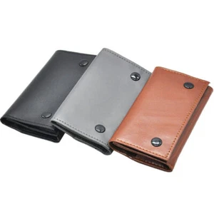 Leather Pouch Wallet Case Tobacco Storage Bag Smoking Cigarette Paper Holder - Foto 1 di 9