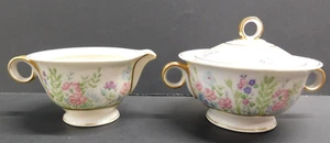 Haviland Rock Garden Demitasse Creamer And Sugar Bowl - Picture 1 of 9